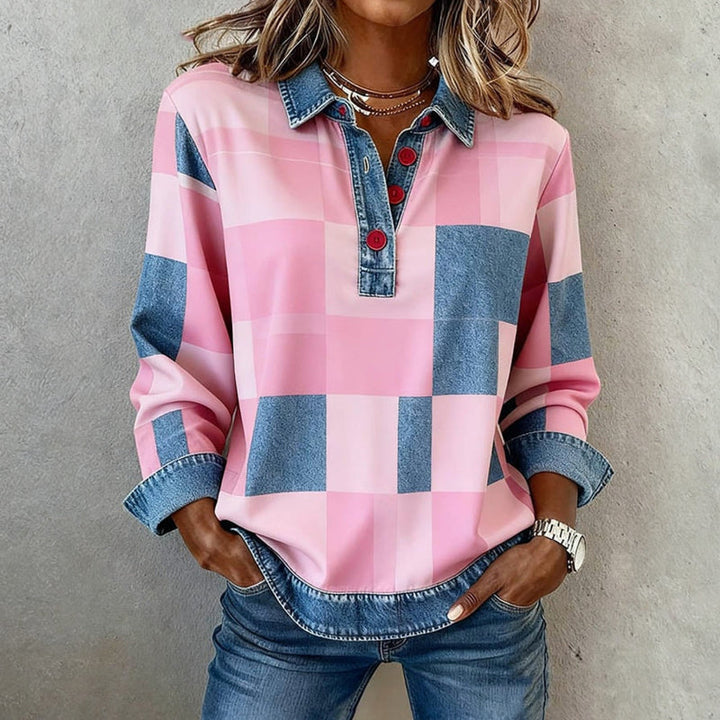 Olivia Sydney - Retro Style Checkered Casual Shirt