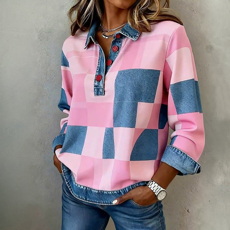 Olivia Sydney - Retro Style Checkered Casual Shirt