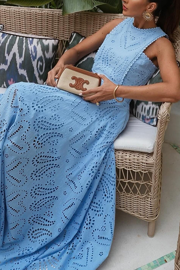 Olivia Sydney - Embroidered Two-Piece Set with High-Waisted Skirt and Pockets