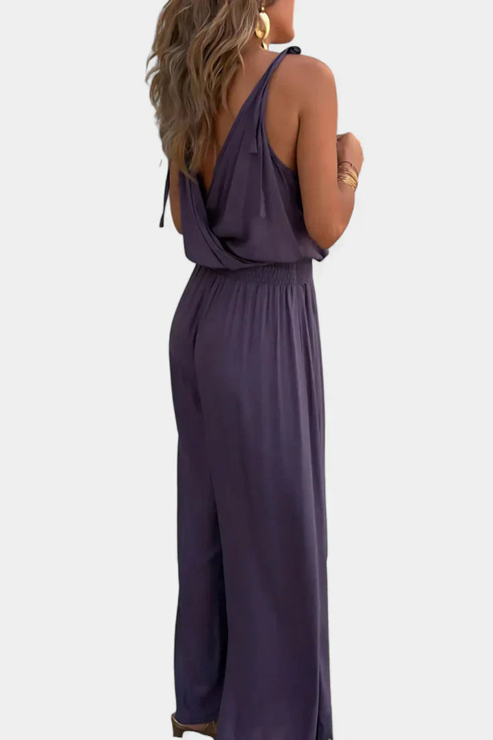 Olivia Sydney - Jumpsuit with Golden Details and Open Legs