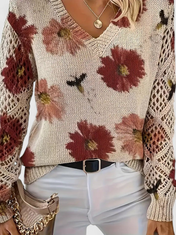 Olivia Sydney - Elegant Floral Print Sweater