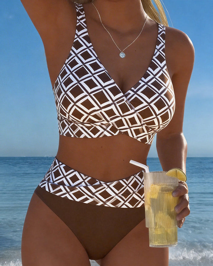 Olivia Sydney - High-Cut Printed Bikini