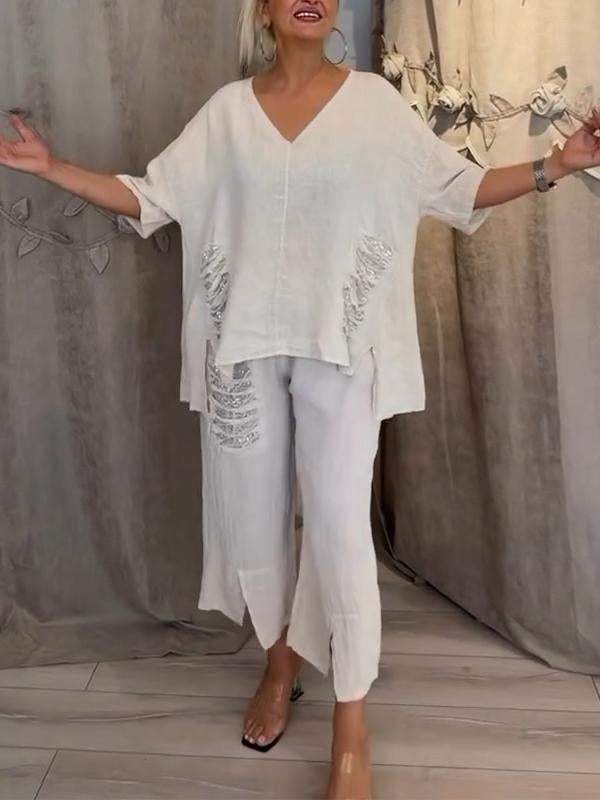 Olivia Sydney - Two-piece summer set with effortless elegance and fluid comfort for sunny days