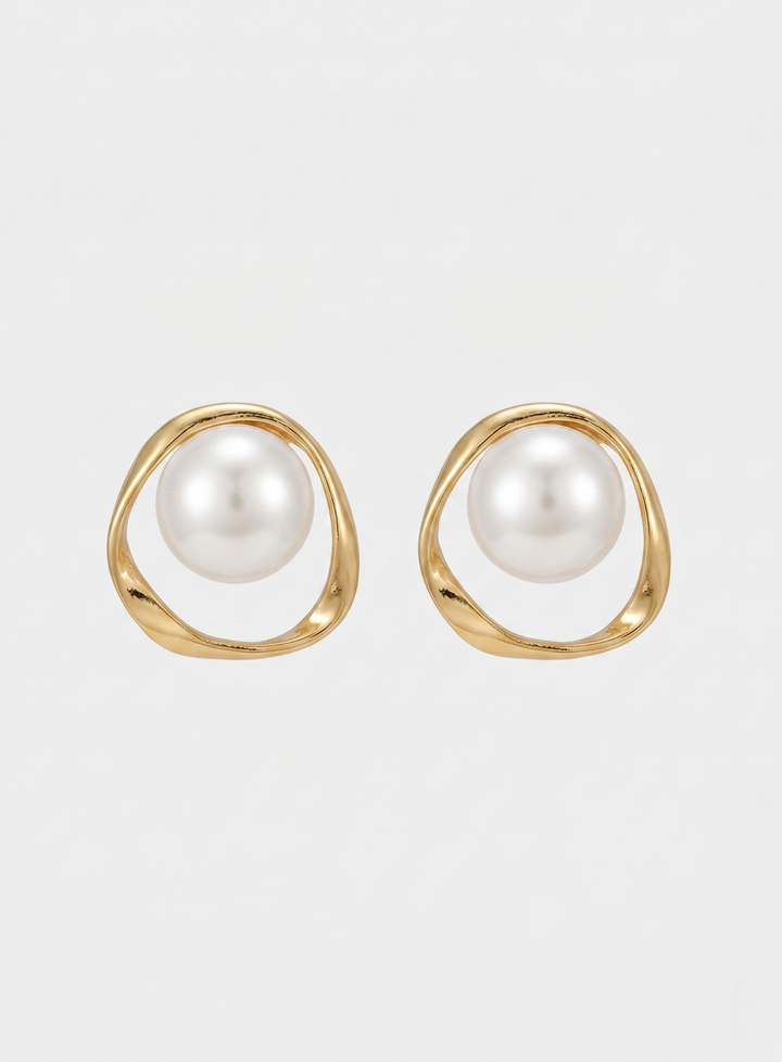 Olivia Sydney - Pearl Wave Earrings