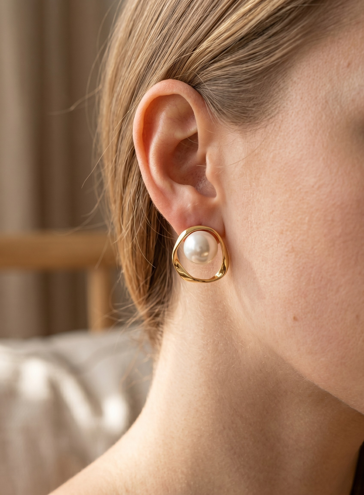 Olivia Sydney - Pearl Wave Earrings