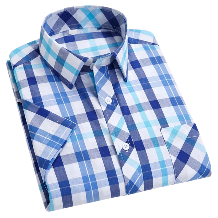 Olivia Sydney - Checkered Cotton Short Sleeve Shirt