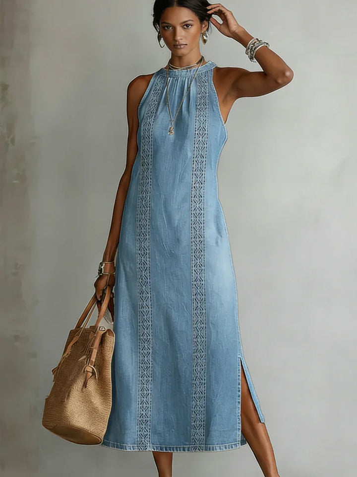 Olivia Sydney - Retro Lace Denim Dress