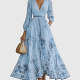 Rowella - Elegantna Plisirane Maxi Haljina