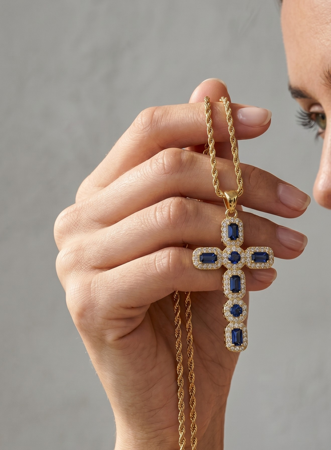 Olivia Sydney - Elegant Zirconia Cross Necklace