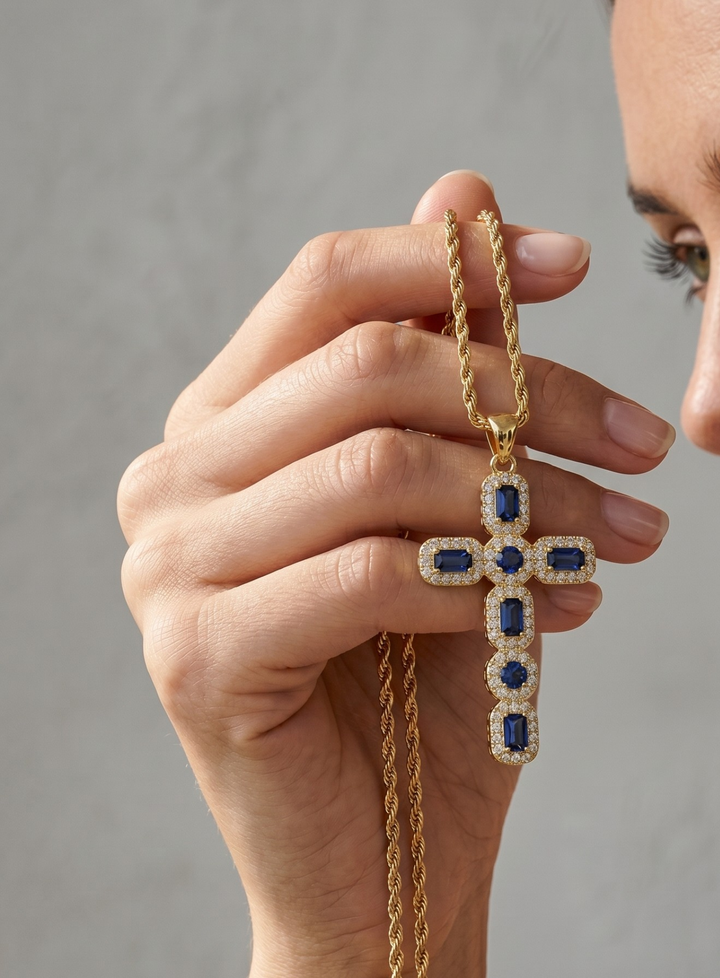 Olivia Sydney - Elegant Zirconia Cross Necklace