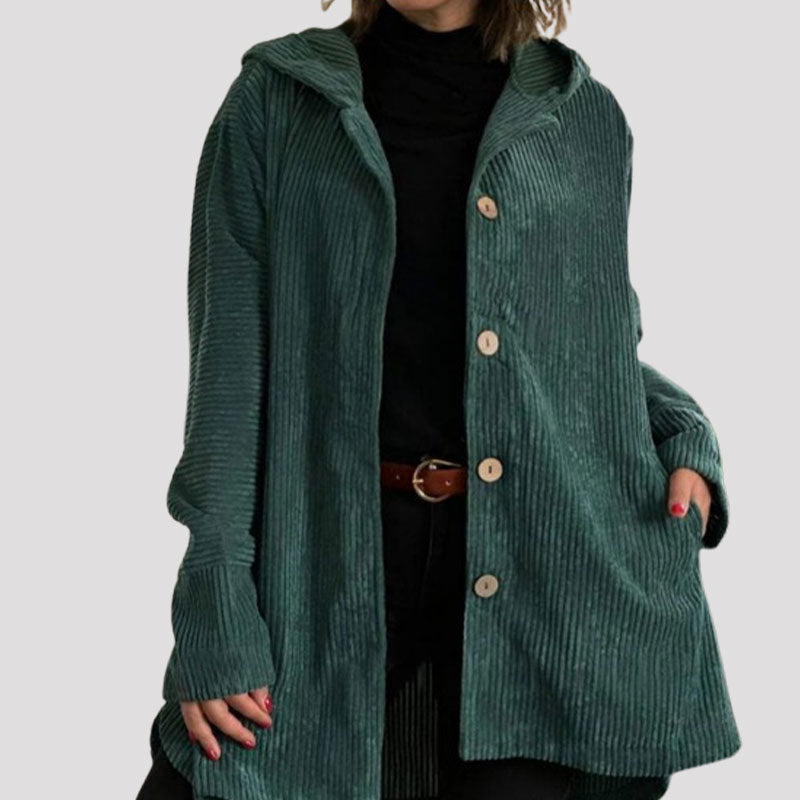 Olivia Sydney - Casual Corduroy Hoodie Jacket for Autumn