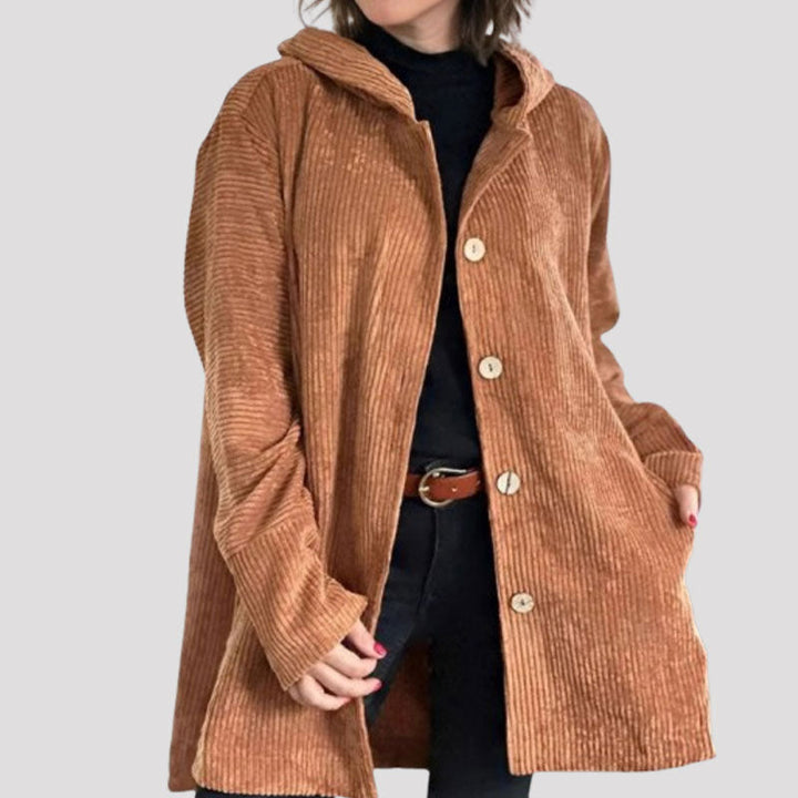 Olivia Sydney - Casual Corduroy Hoodie Jacket for Autumn