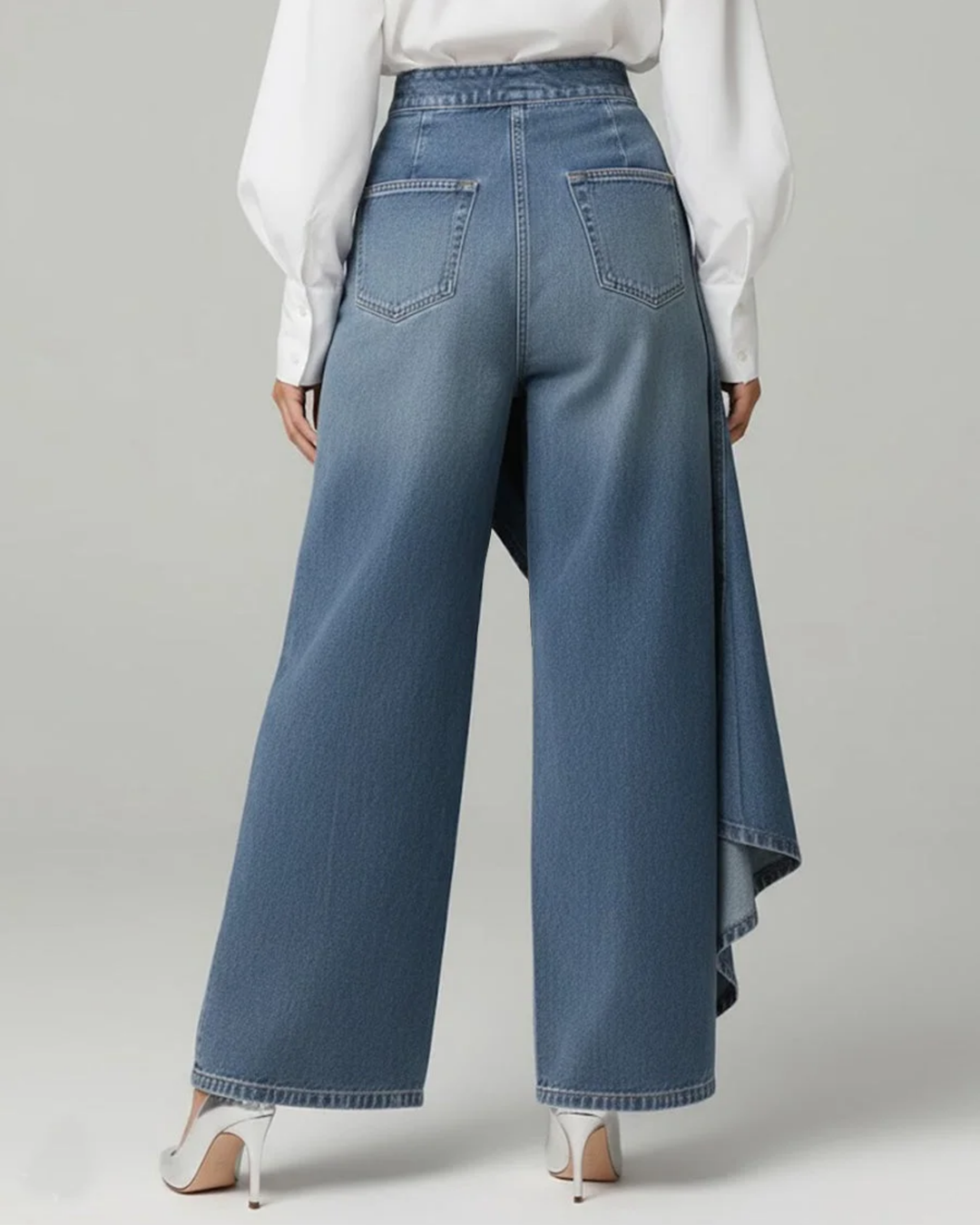 Olivia Sydney - Denim Pants with Waist Tie