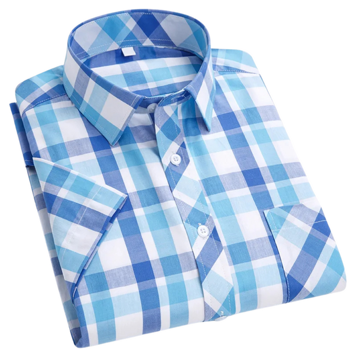 Olivia Sydney - Checkered Cotton Short Sleeve Shirt
