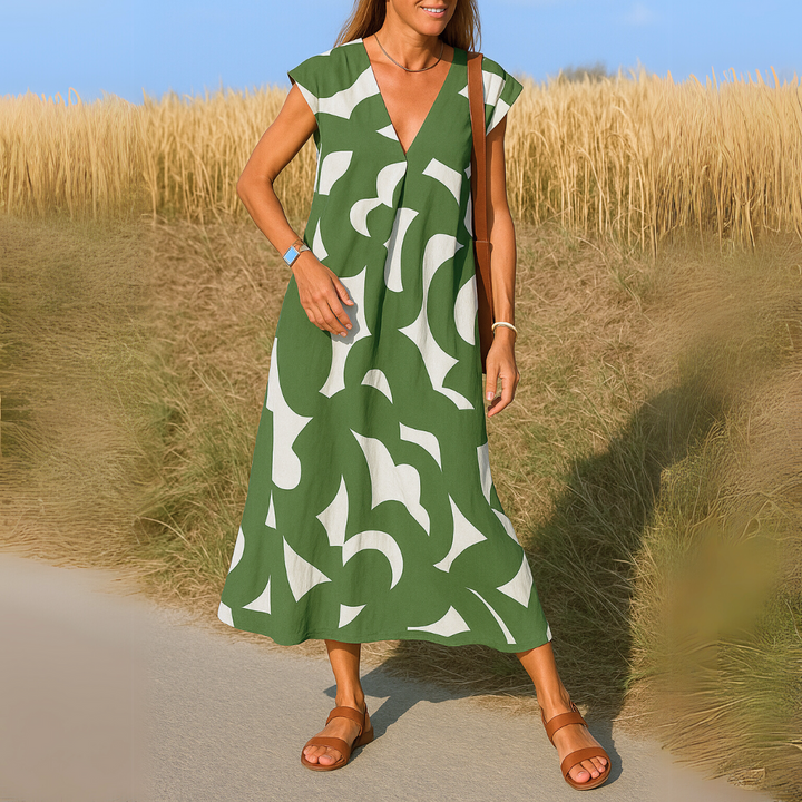Olivia Sydney - V-Neck Flowing Dress