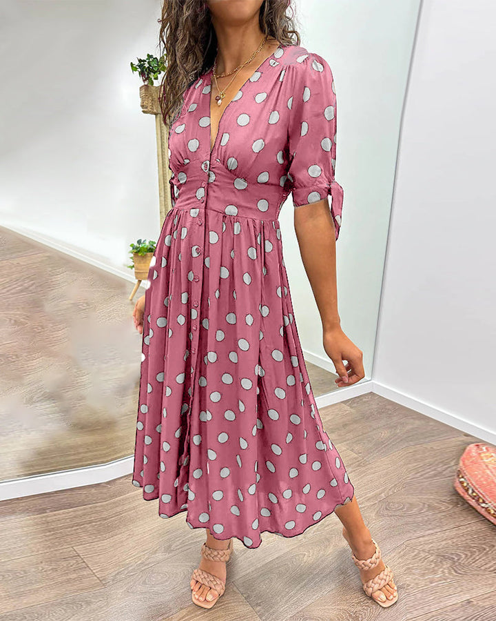Olivia Sydney - Elegant Polka Dot Dress
