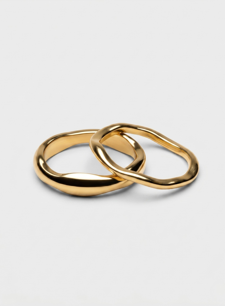 Olivia Sydney - Gold Link Ring Set
