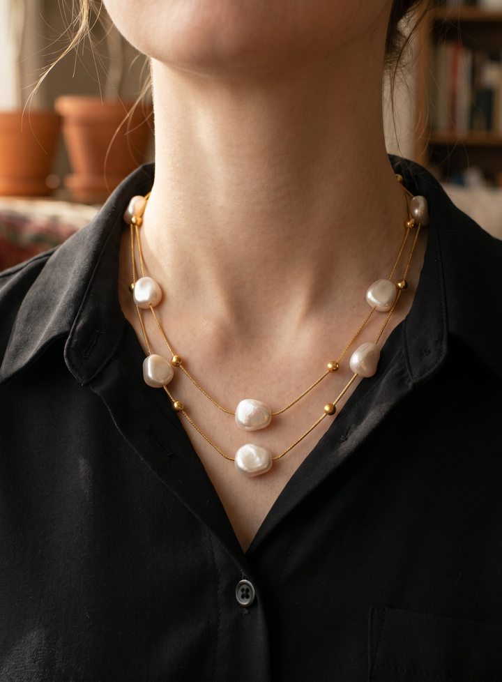Olivia Sydney - Baroque Pearl Necklace