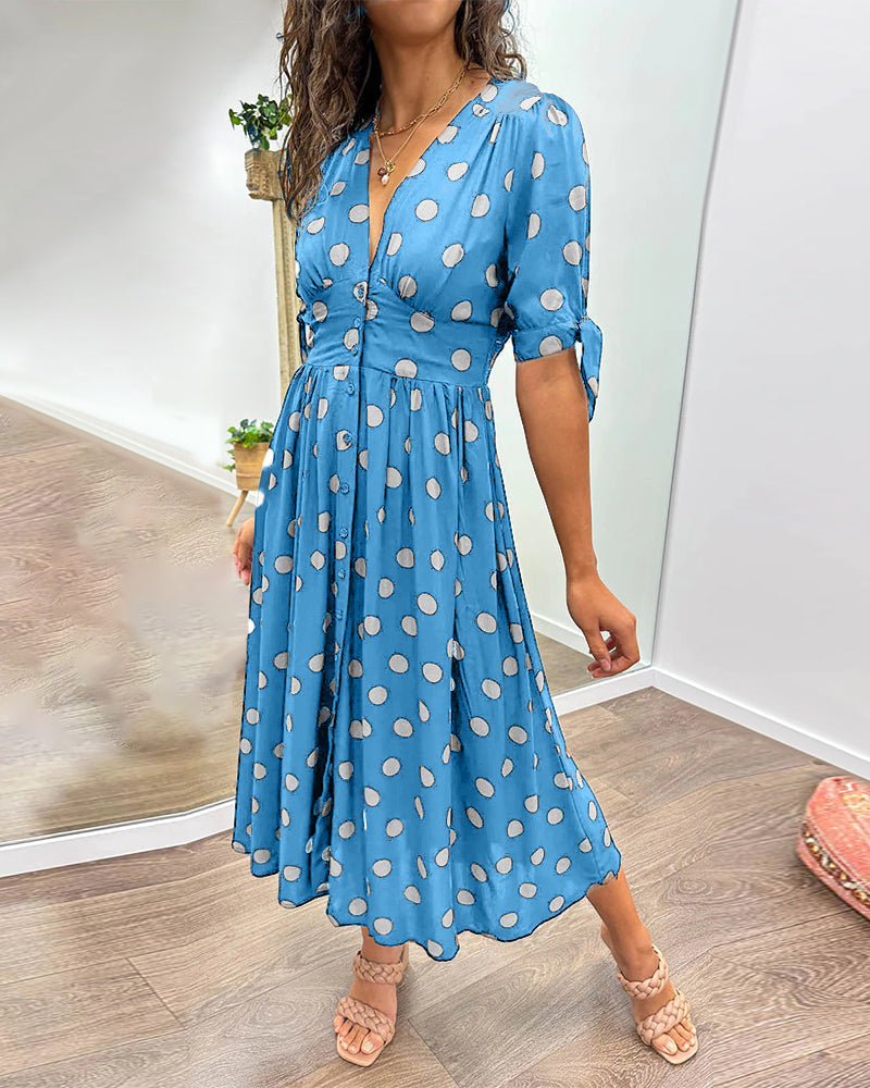 Olivia Sydney - Elegant Polka Dot Dress