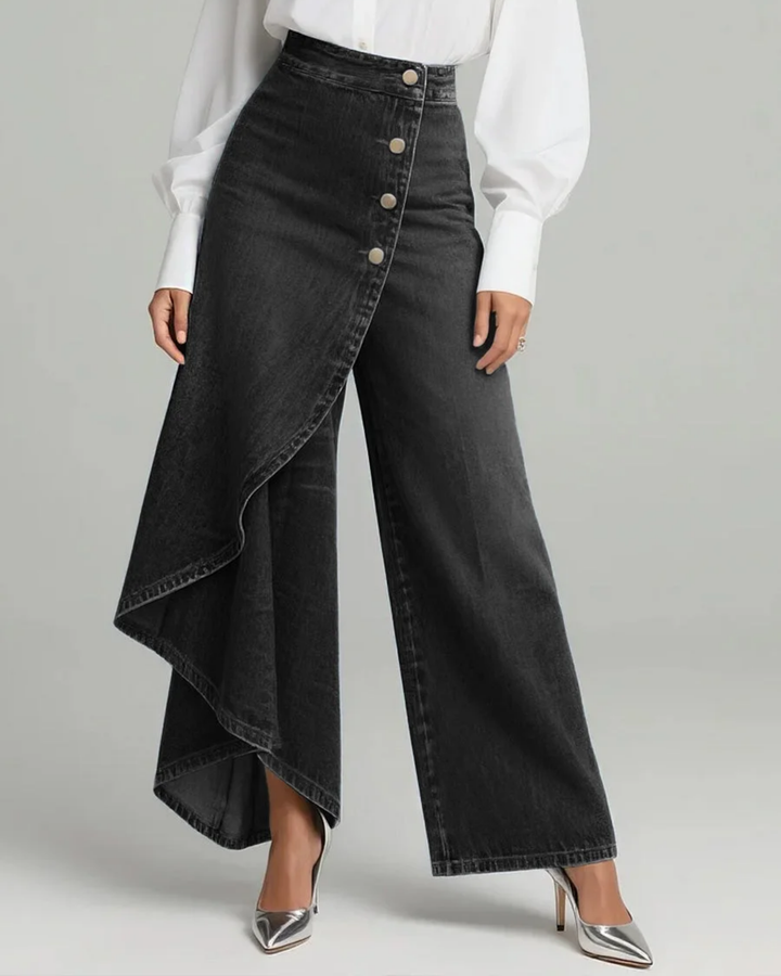 Olivia Sydney - Denim Pants with Waist Tie