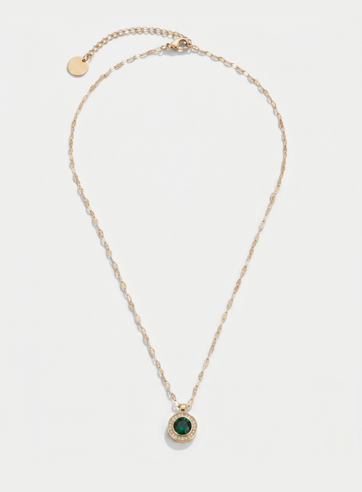 Olivia Sydney - Green Halo Necklace