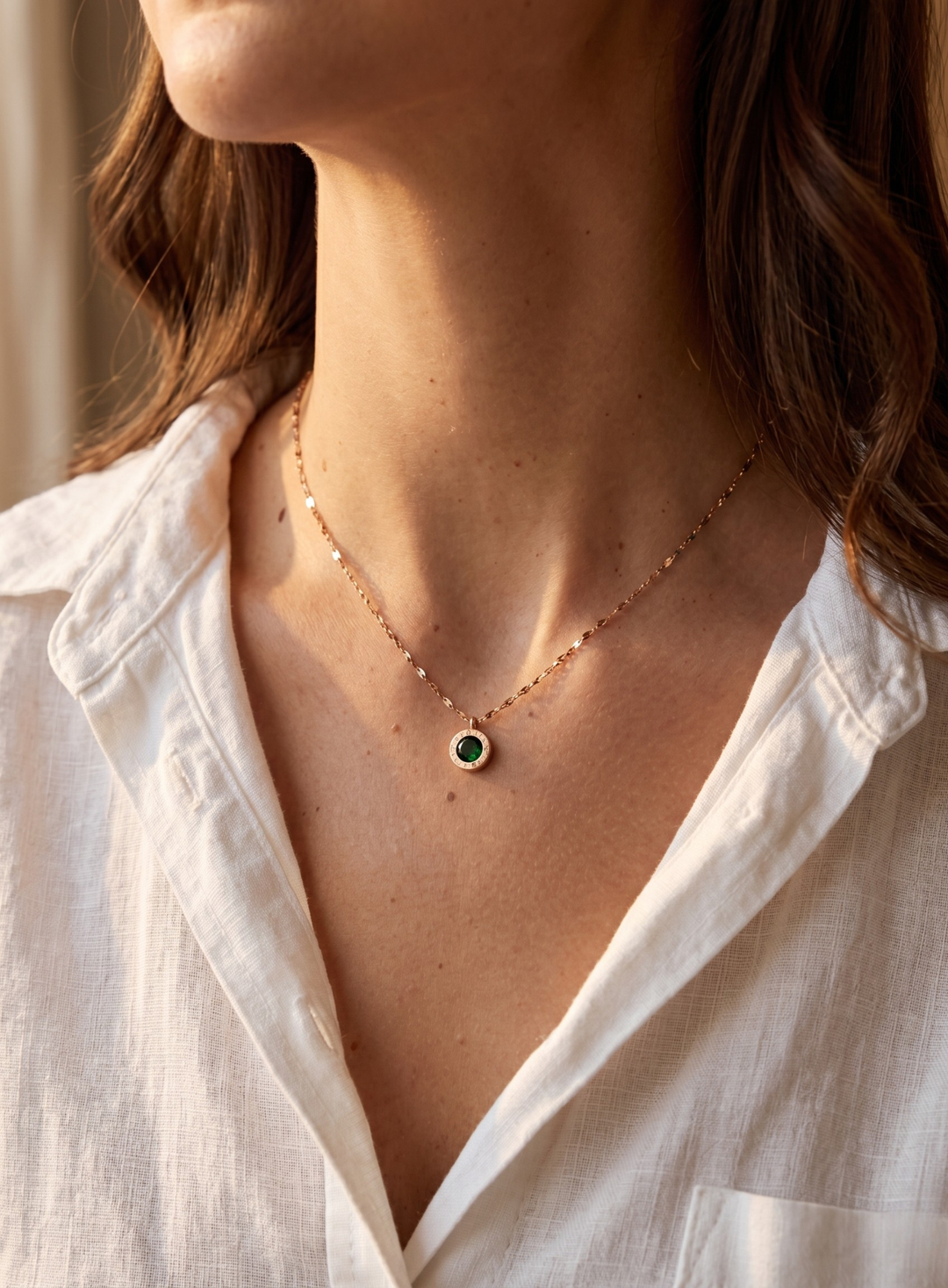 Olivia Sydney - Green Halo Necklace