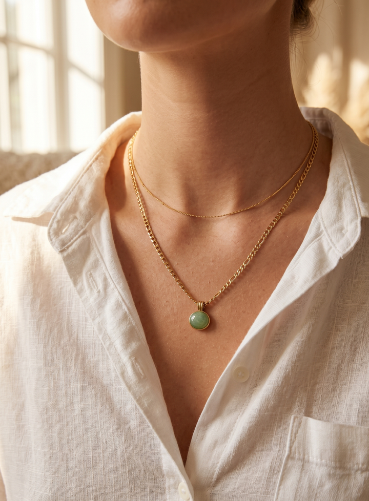 Olivia Sydney - Green Stone Necklace