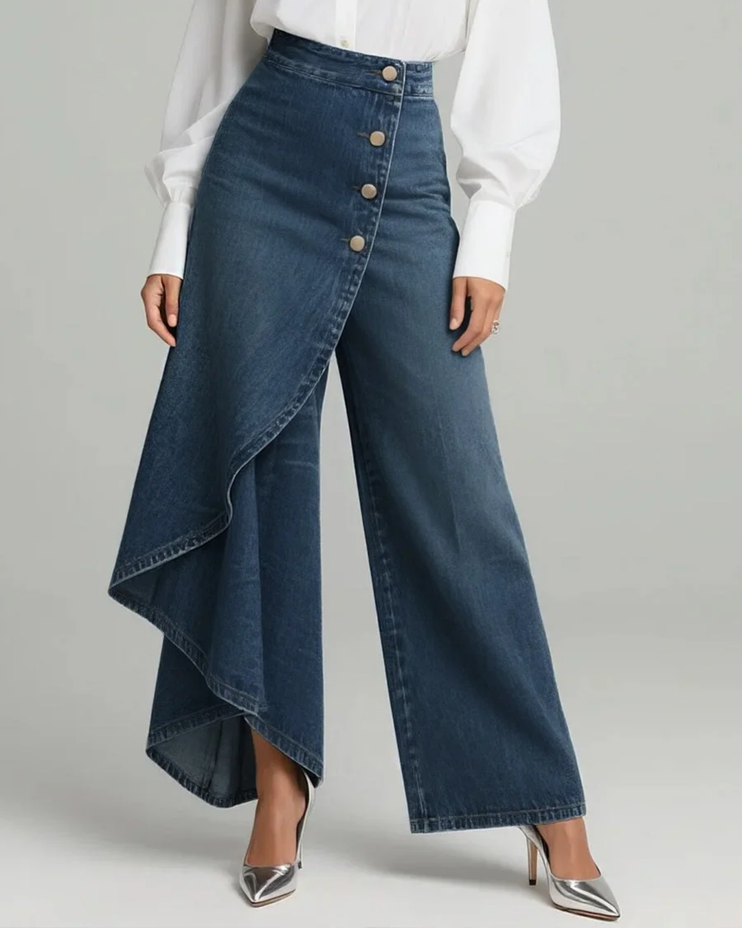 Olivia Sydney - Denim Pants with Waist Tie