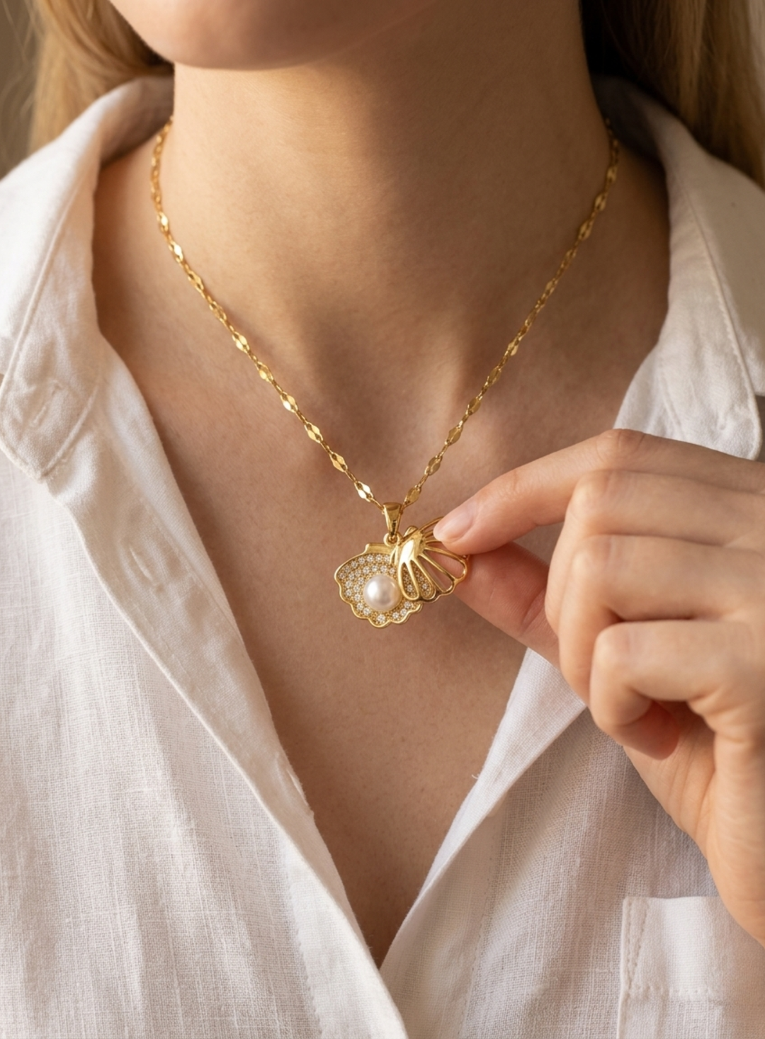 Olivia Sydney - Hidden Pearl Necklace