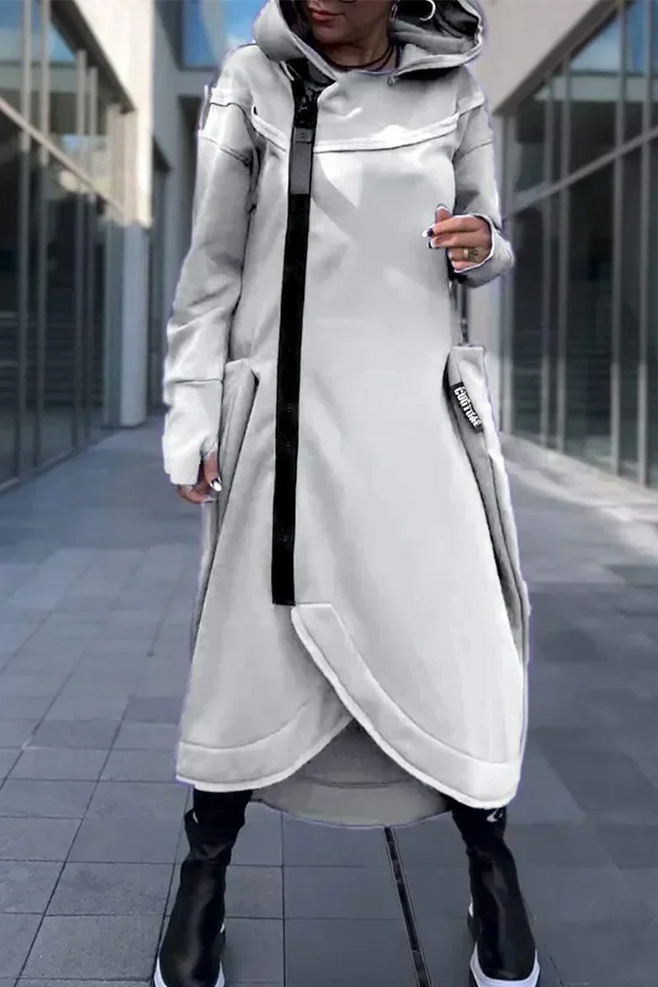 Olivia Sydney - Long Zippered Hoodie Made from Light and Breathable Fabrics