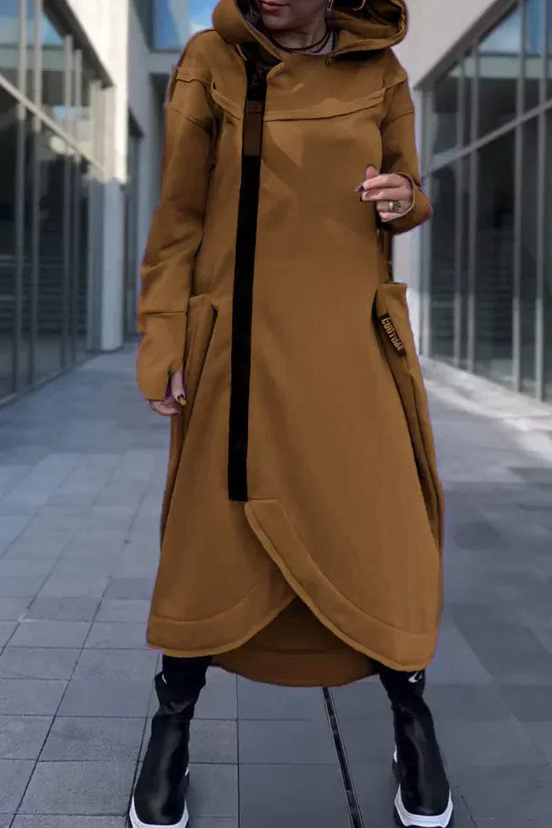 Olivia Sydney - Long Zippered Hoodie Made from Light and Breathable Fabrics