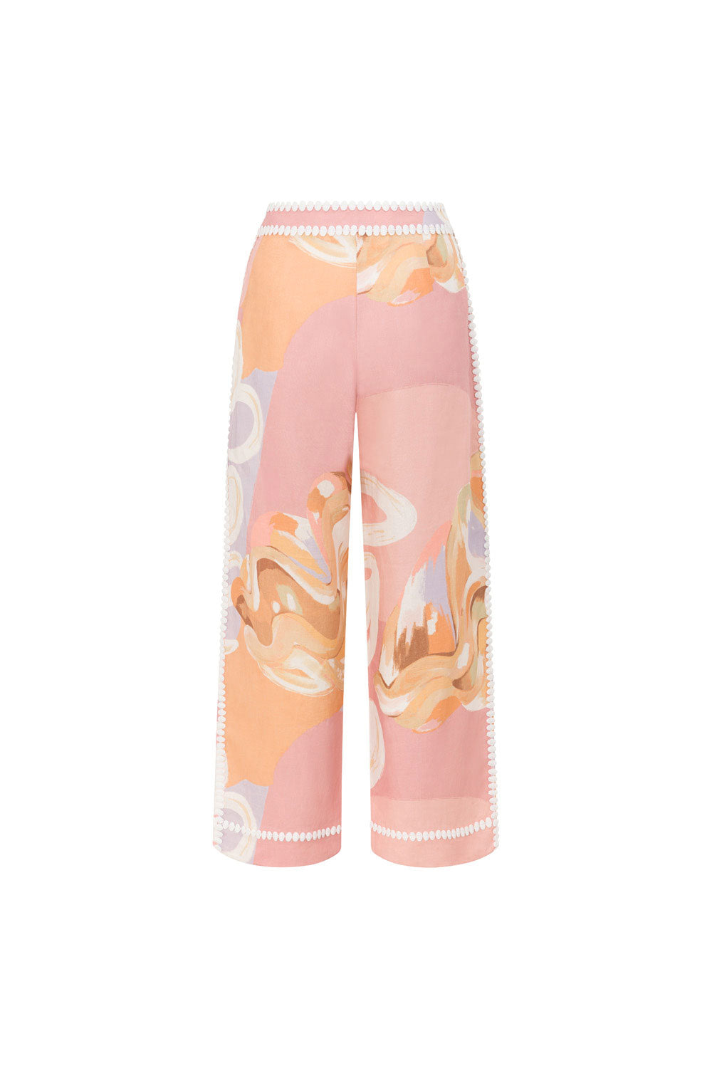 Olivia Sydney - Artistic Print High-Waisted Summer Pants