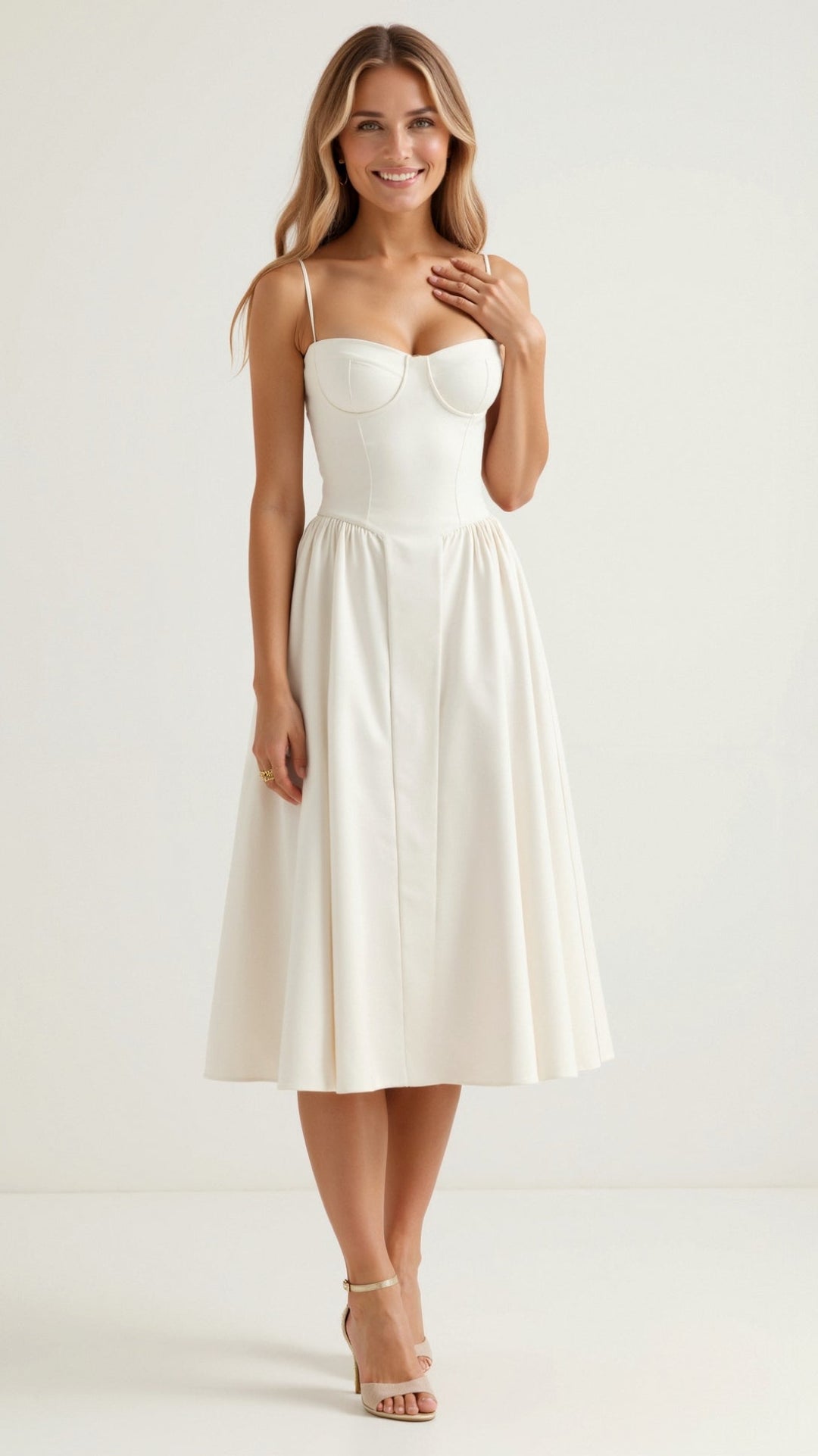Olivia Sydney - Structured Bodice Midi Dress