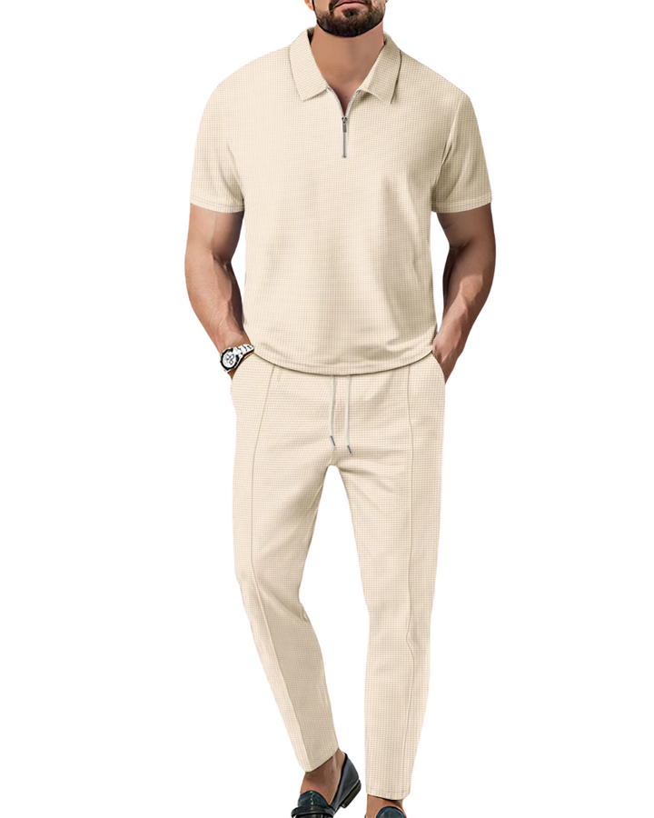Olivia Sydney - 2 Piece Zip Polo Set