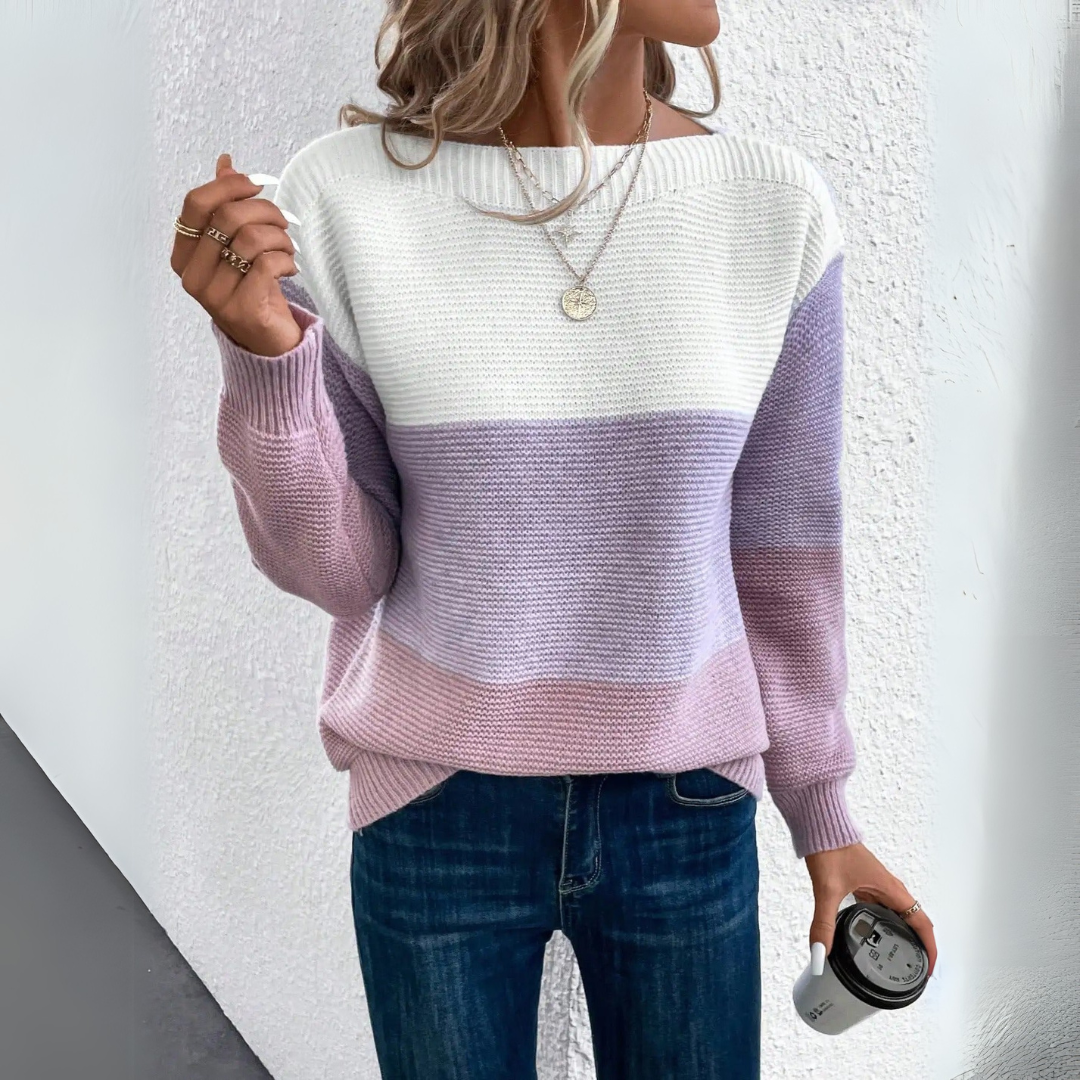 Olivia Sydney - Elegant Tricolor Sweater
