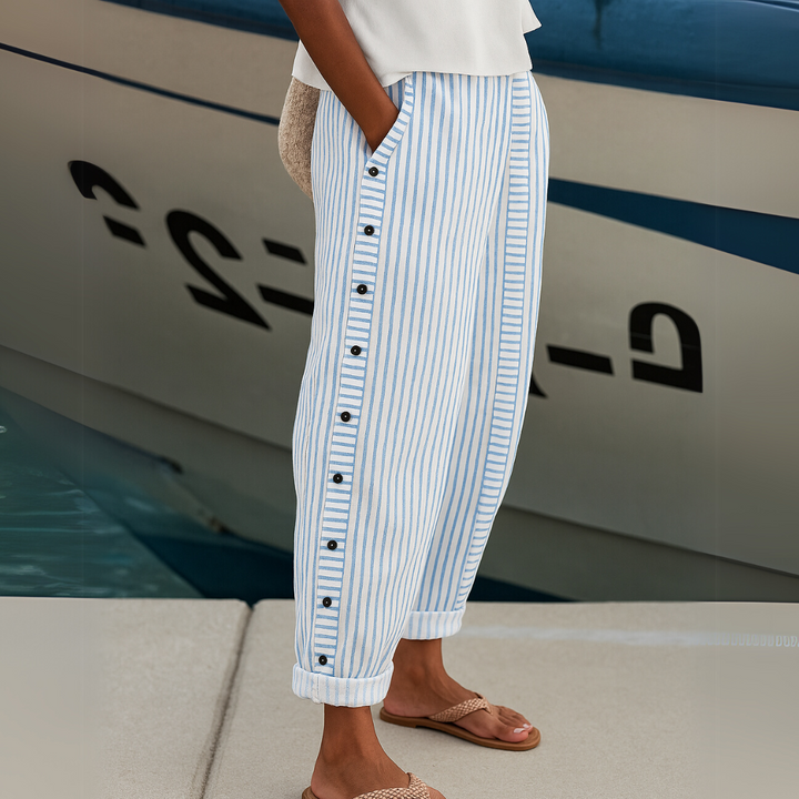 Olivia Sydney - Casual Pants with Buttons