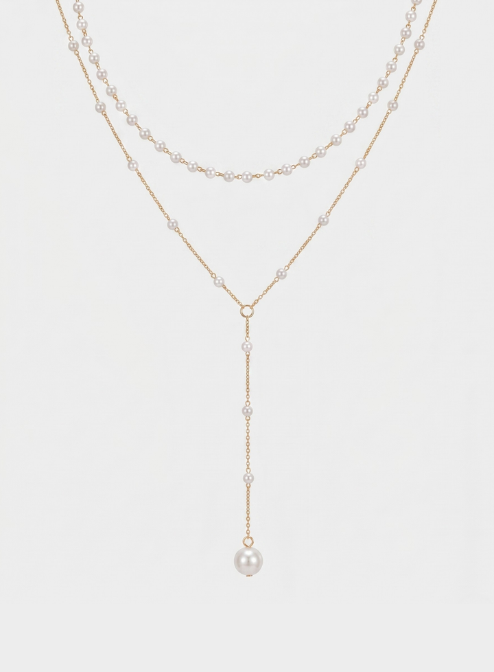 Olivia Sydney - Double Pearl Necklace