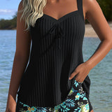 Julia | Prugasti tankini s donjim dijelom za kupanje od dva dijela