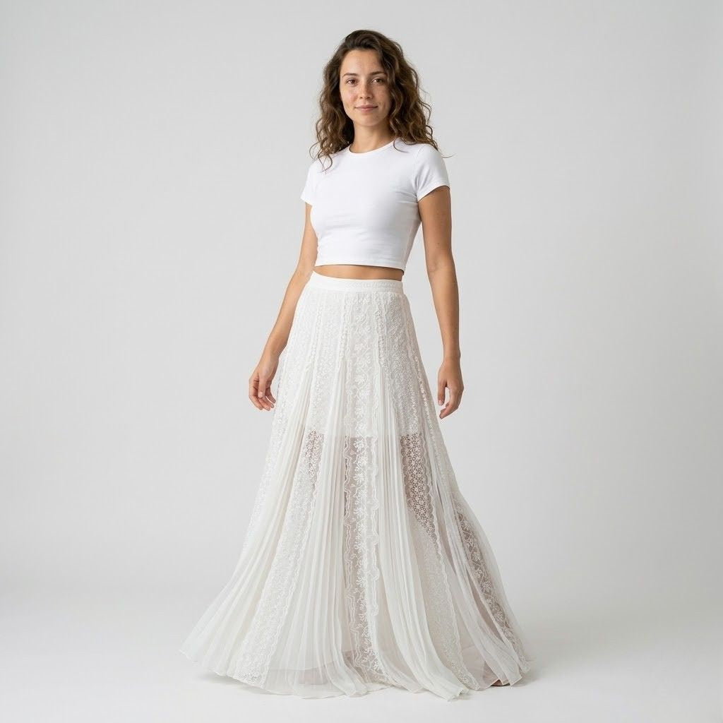 Olivia Sydney - Elegant Flowing Lace Skirt