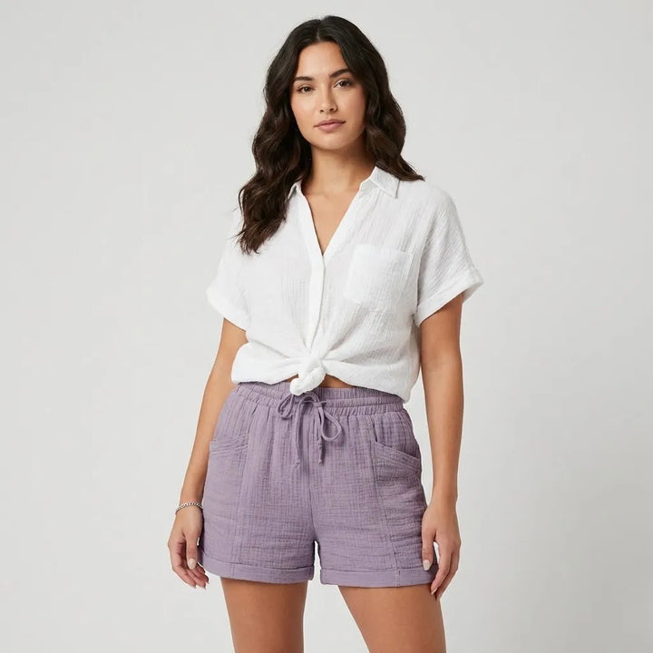 Olivia Sydney - Cotton Blend Loose Fit Shorts for Casual Summer Comfort