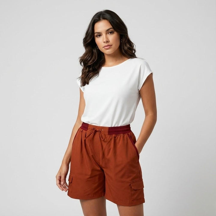 Olivia Sydney - Adjustable Drawstring Cargo Shorts