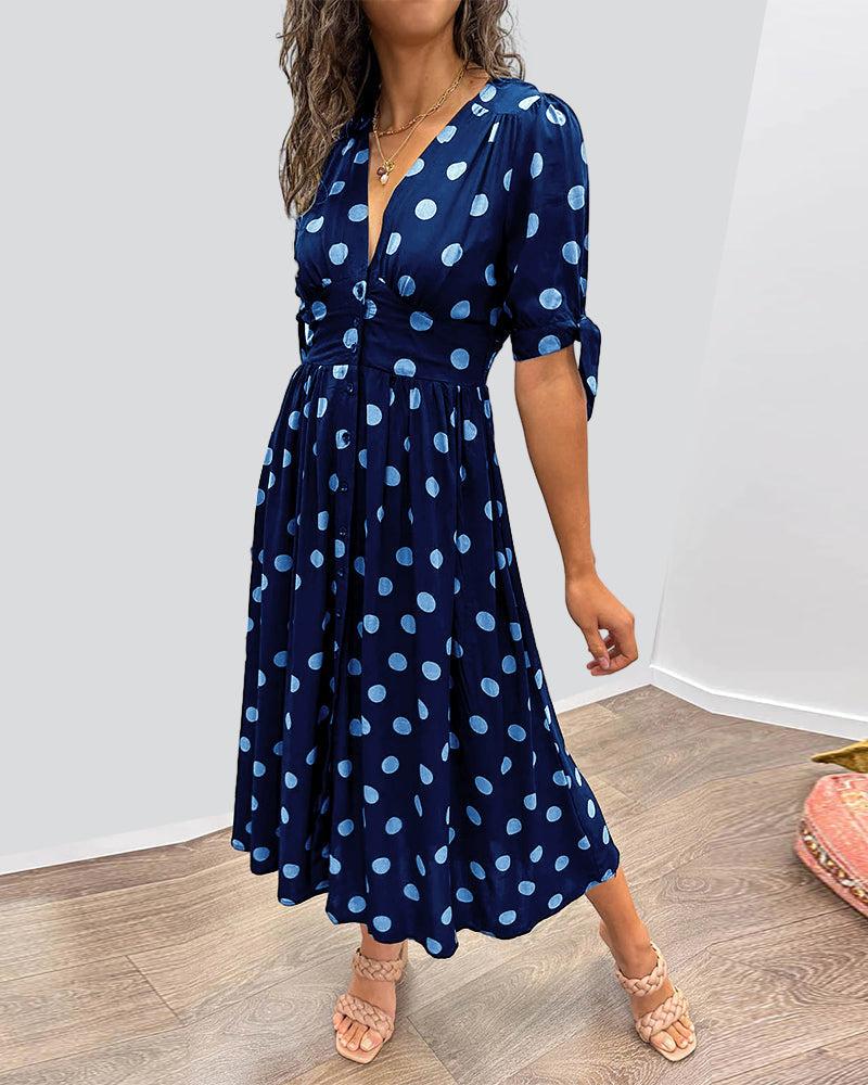 Olivia Sydney - Elegant Polka Dot Dress