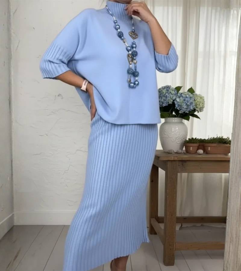 Olivia Sydney - Knit Set with Corduroy Skirt