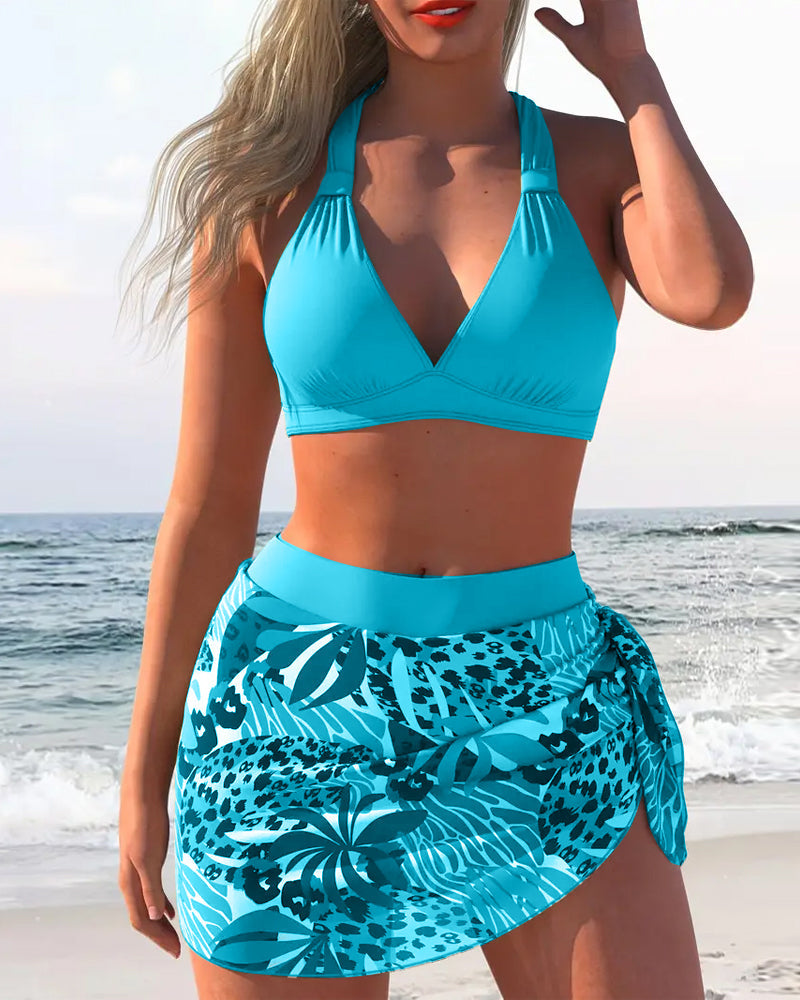 Olivia Sydney - Printed Skirt Bikini