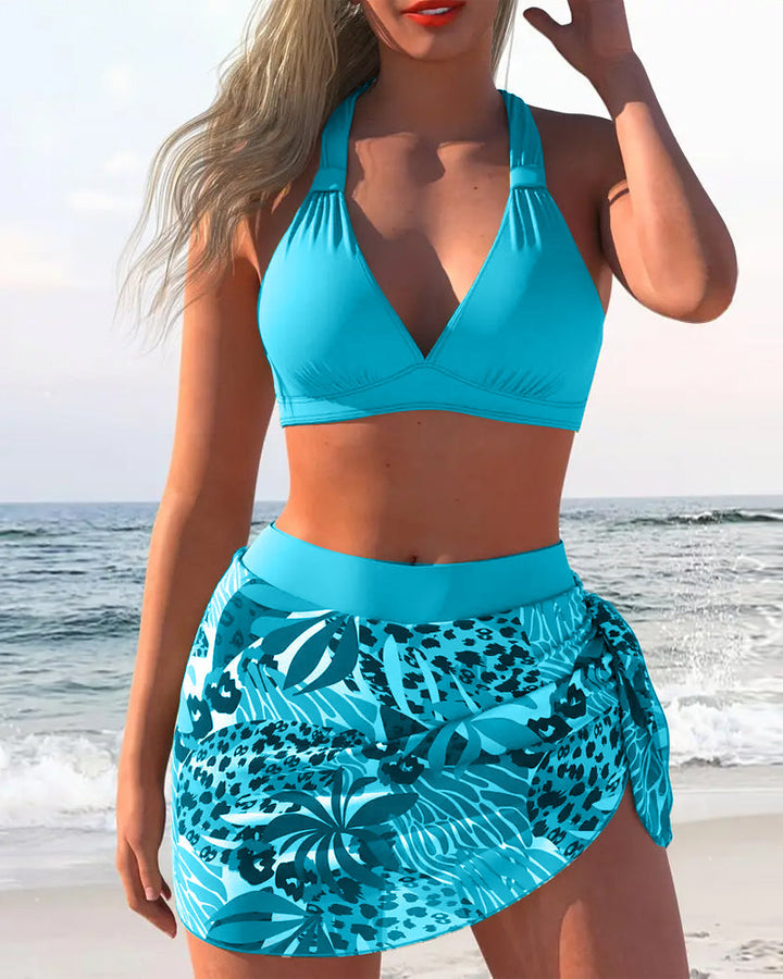 Olivia Sydney - Printed Skirt Bikini