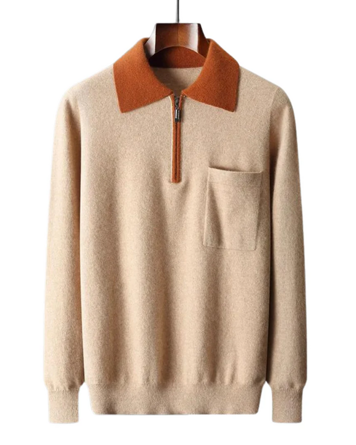 Olivia Sydney - Cashmere Polo with Zipper Closure