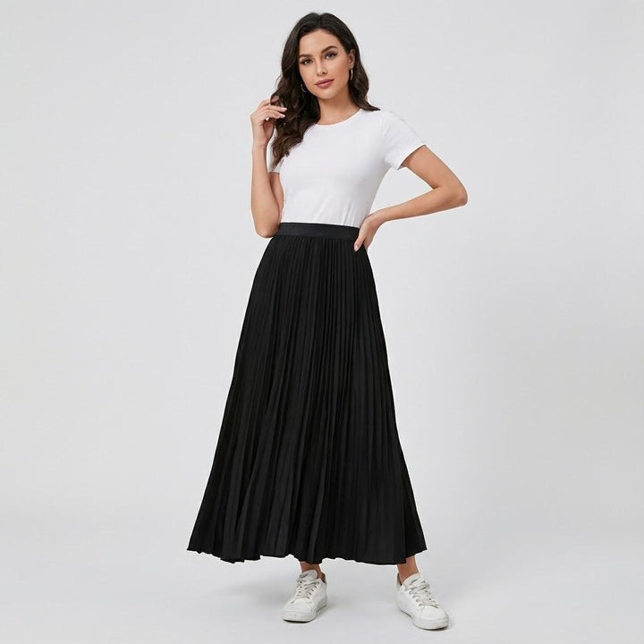 Olivia Sydney - Pleated Midi Skirt in Fluid Fabric