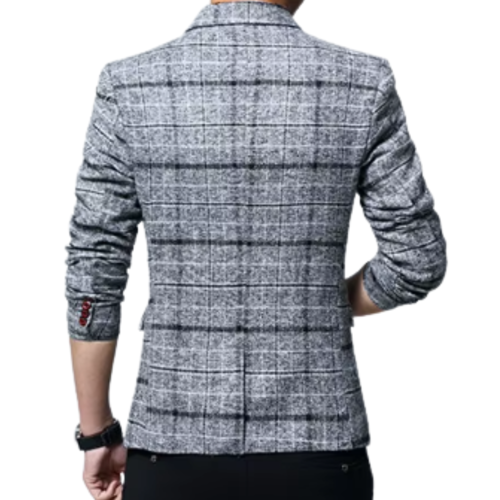 Olivia Sydney - Elegant Checkered Blazer