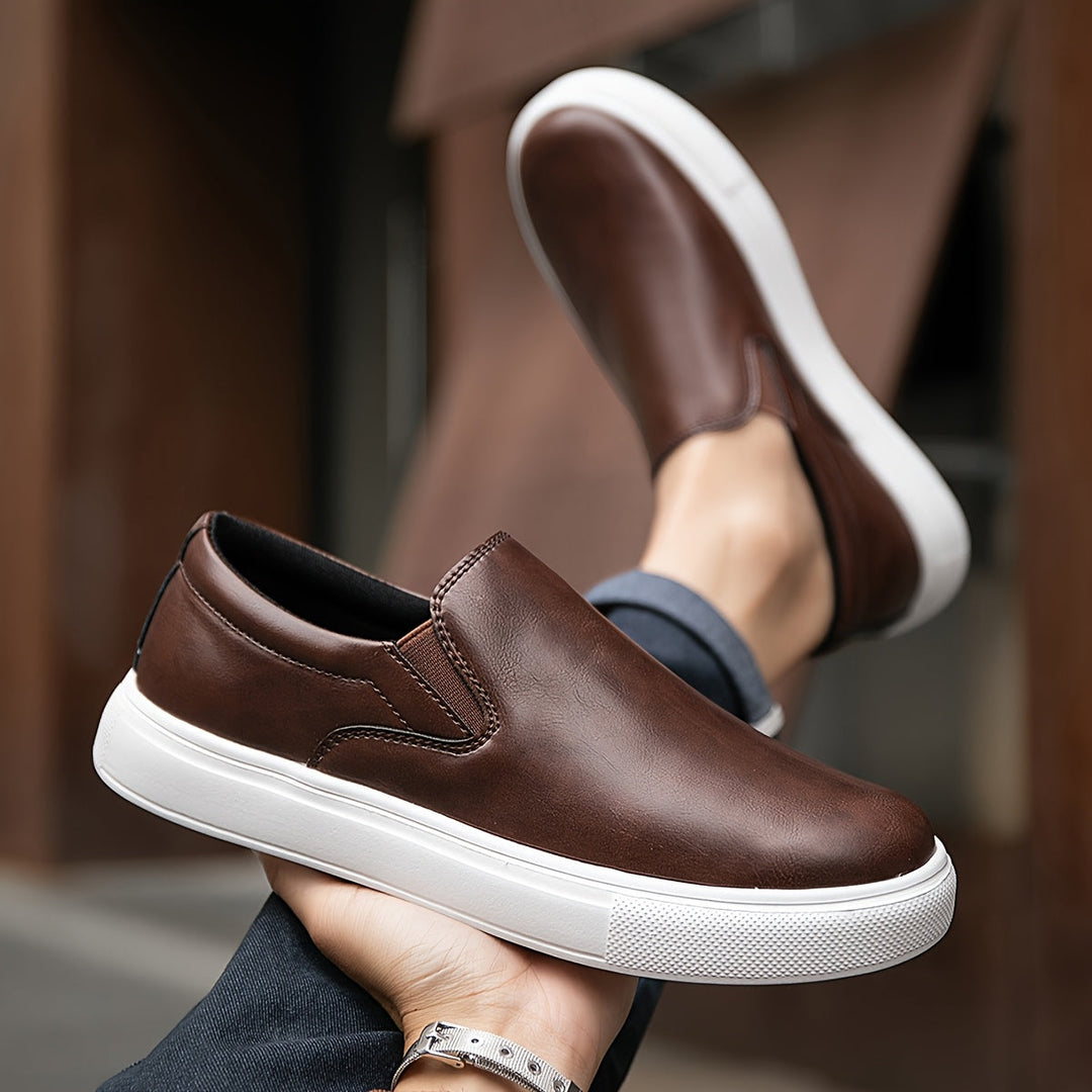 Olivia Sydney - Casual Leather Slip-Ons