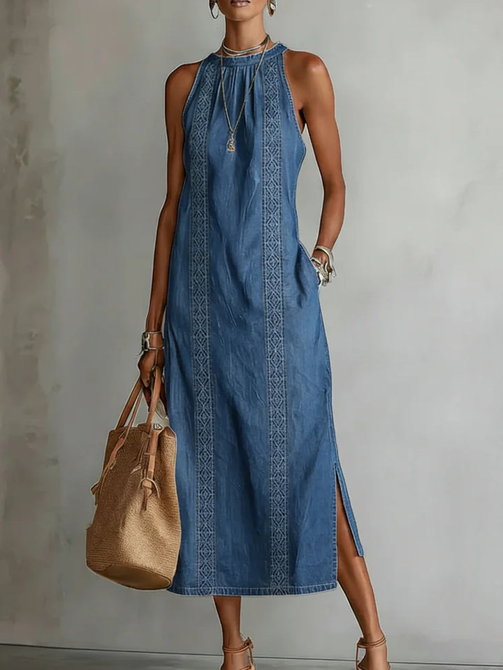 Olivia Sydney - Retro Lace Denim Dress